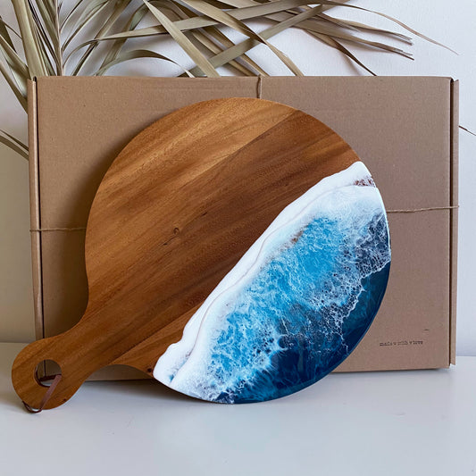 Large Beach Inspired Acacia Cheese Board