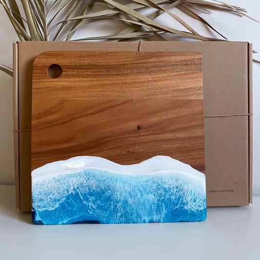 Large Beach Inspired Acacia Cheese Board