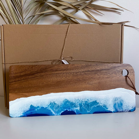 Large Beach Inspired Acacia Cheese Board